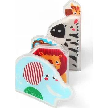 Hračka pro nejmenší BabyOno dětská pískací knížka rozkládací slon a přátelé