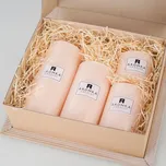 Přírodní vonná svíčka palmová - AROMKA - Kaskáda 4 válců v dárkovém balení - Vlna energie