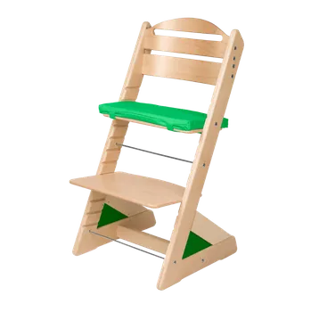 Jídelní židlička Dětská rostoucí židle Jitro Plus přírodní Barva volitelného klínu.: Zelená