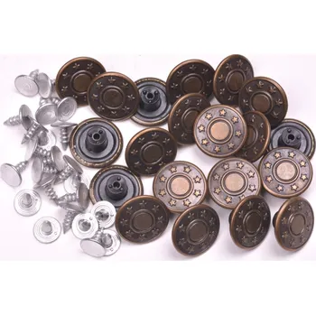 Knoflík Knoflík Jeans 7019 hvězdy vel.26 -16,5mm (10ks/bal.)