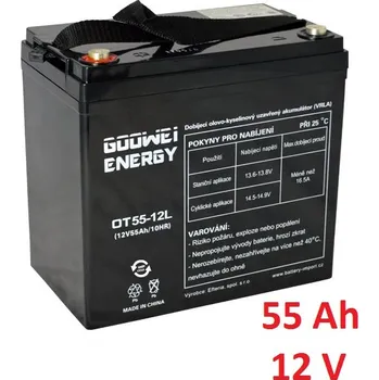 Trakční baterie Trakční baterie (GEL) OTL 55 Ah , 12 V , kontakty T1 , GOOWEI ENERGY (Goowei)