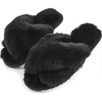 Dámské sandále PANTOFLE Z OVČÍ VLNY EMU Mayberry černé