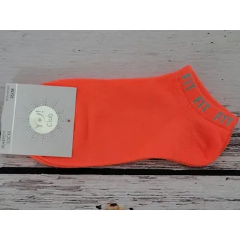 Ponožky YO nízké kotníkové neon oranžovočervené velikosti ponožek: 23-25 (EUR vel. 35-38)