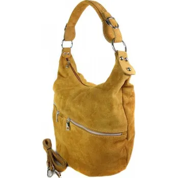 Módní doplněk Kožená kabelka přes rameno Vera Pelle W345R camel