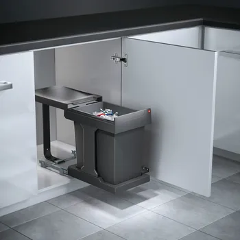 Odpadkový koš Solo 3636, Odpadkový koš pro otočné dveře, grafitově šedá