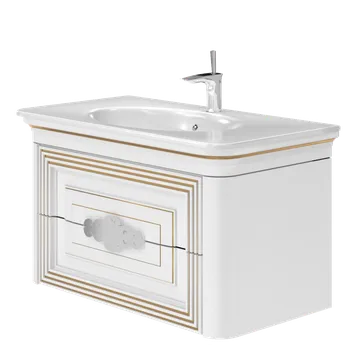 Koupelnový nábytek Lavedo Treviso White 100 koupelnová skříňka s umyvadlem