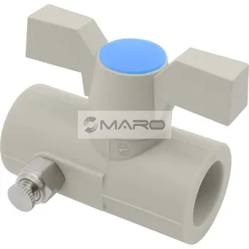 Instalatérský materiál FV-Plast Kohout kulový PPR s motýlem s výpustným ventilem 32 mm, AA272032000