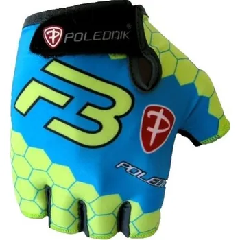 Cyklistické rukavice Cyklistické rukavice Polednik F3 New modro-zelené vel.M