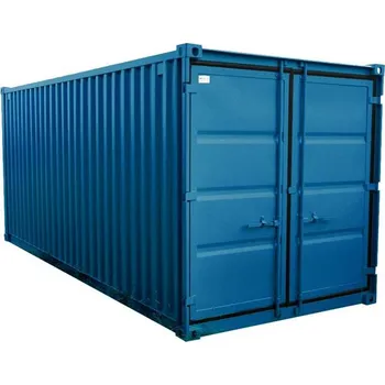 Skladový kontejner Skladový ocelový kontejner, dxšxv: 6058x2438x2591 mm, podlaha dřevěná, konstrukce lak modrý RAL5010