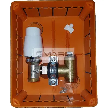 Ventil Deltatop Box podomítkový RTL pro podlahovou temperaci v rozsahu 10 - 50°C, připojení 3/4" EK, 821905