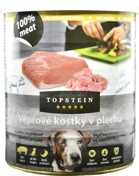 Krmivo pro psa Topstein Vepřové kostky v plechu 800 g