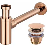 Aplomo umyvadlový sifon univerzální, rose gold