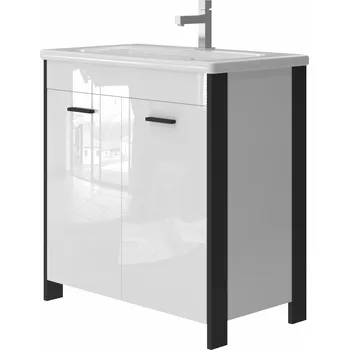 Koupelnový nábytek Lavedo Broadway Black 80 koupelnová skříňka s umyvadlem