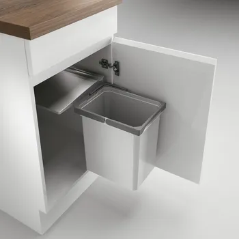 Odpadkový koš Cox® Beep 450, Otočný odpadkový koš na dvířka, světle šedý, V 390 mm, 15,5 l