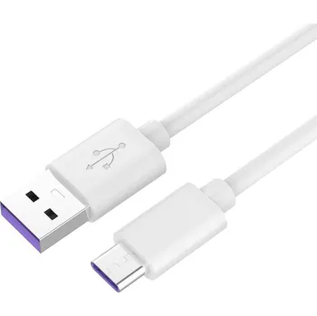 Kabel PremiumCord Kabel USB 3.1 C/M - USB 2.0 A/M, Super fast charging 5A, bílý, 1m