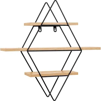 police STILISTA Nástěnná police, sv. dřevo, 48 x 47 x 11 cm