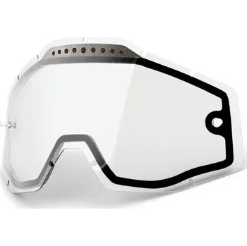 Motocyklové brýle Plexi dual racecraft/accuri/strata, 100% (čiré vented, anti-fog)