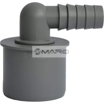 kanalizace Plast Brno Koncovka HT rohová pro připojení hadice 19-21 mm 50 mm, UZ50R00 (5107)