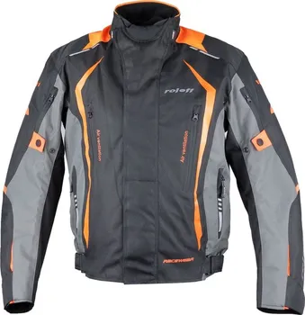 Moto bunda Roleff Olpe černá/šedá/oranžová M