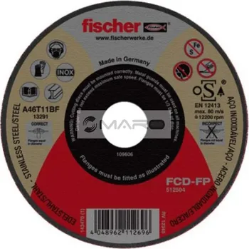 Řezný kotouč fischer Kotouč řezný na ocel/nerez FCD-FP 115 x 1 x 22,2 mm, 531709