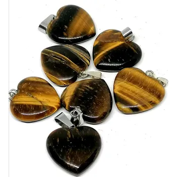 Přívěsek Přívěsek srdíčko tygří oko 2 cm – ochranný kámen odvahy a energie