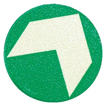 Fotoluminiscenční podlahové kolečko s šipkou, Ø 9,5 cm