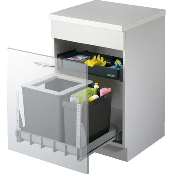 Odpadkový koš Müllex Euro Boxx 55/60 R, odpadkový koš pro čelní výsuv, antracit