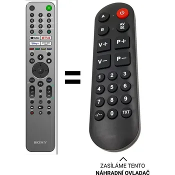 Dálkový ovladač Sony KD-43X85J náhradní dálkový ovladač pro seniory.