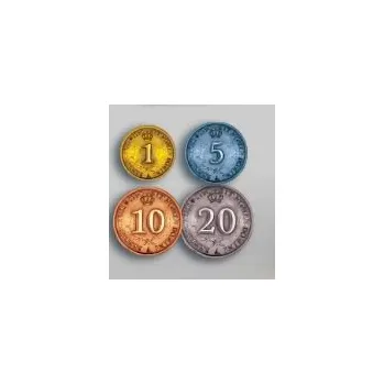 Příslušenství k deskovým hrám Eagle-Gryphon Games Rococo: Deluxe kovové mince