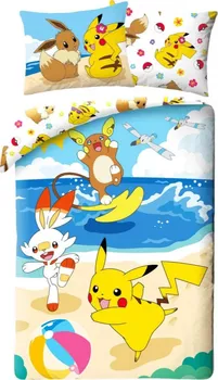 Ložní povlečení Halantex Pokémon zábava 140 x 200, 70 x 90 cm zipový uzávěr