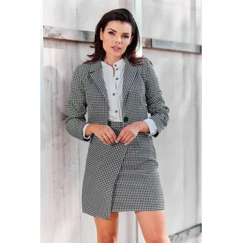 Dámské sako Elegantní sako na knoflíky A529 Barva: Kostkovaná, Velikost: M