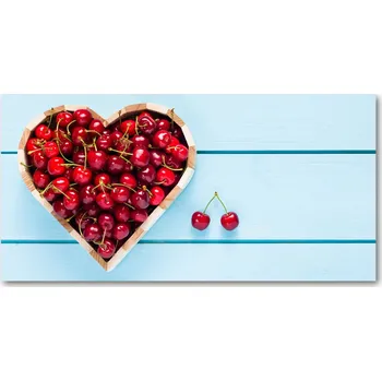 Obraz Foto obraz skleněný horizontální Srdce z višně