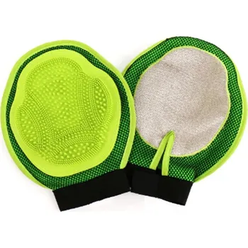 Péče o srst a drápky Gumová vyčesávací rukavice na srst 24x19,5cm