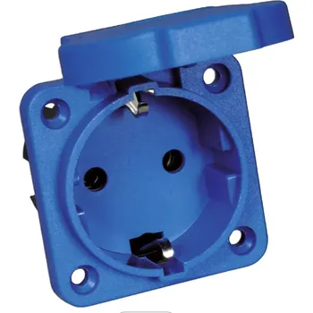 Elektrická zásuvka Vestavná zásuvka 2P+E 230V 16A, modrá