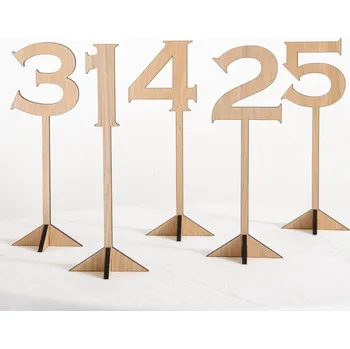 Svatební dekorace FK Dřevěná stojací číslovka na podstavci - 3