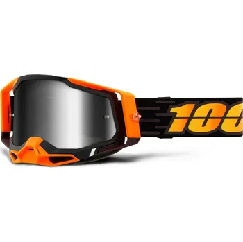 Motocyklové brýle 100% MX brýle RACECRAFT 2 brýle Costume 2, zrcadlové stříbrné plexi