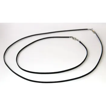 Řetízek JoyKa Kožený řetízek - Pro muže i ženy, Prázdný, Připravený k navléknutí, S karabinkou, Různé velikosti 3444 (Česká výroba - ruční tvorba :))