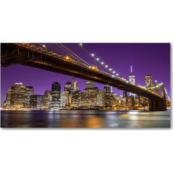 Obraz Foto obraz skleněný horizontální Manhattan noc