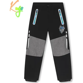 Chlapecké kalhoty Chlapecké softshellové kalhoty, zateplené - KUGO HK2516, černá / šedá kolena Barva: Černá, Velikost: 128