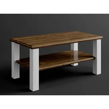 Obývací stěna Rustikální konferenční stolek AUSTIN Merida BRAVIA Barevné provedení: Bílá - tmavě hnědá 22-25