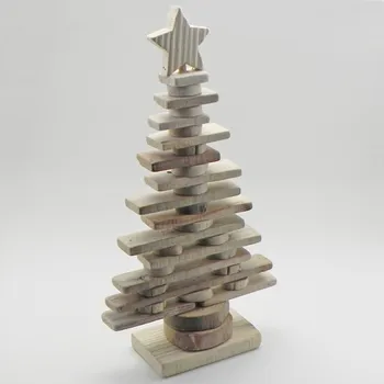 Vánoční dekorace Stromeček dřevo natural (GR97/D238-60)