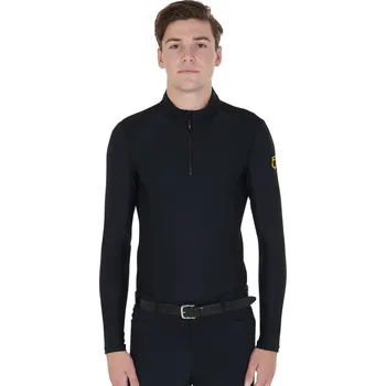 Pánské tričko EQUESTRO Triko multifunkční Training Polo Equestro, pánské, černé XS