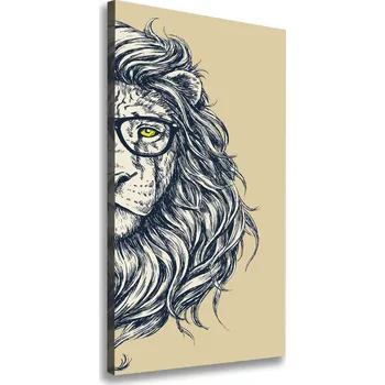 Obraz Vertikální Foto obraz na plátně Hipsterský lev