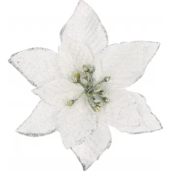 Vánoční dekorace Springos CA0731 hvězda s klipem 13 x 13 cm