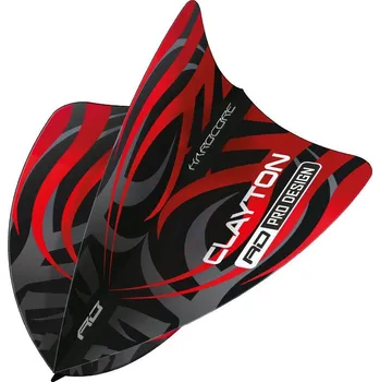 Šipka Letky na šipky Red Dragon Freestyle Jonny Clayton černo-červené, extra hrubé