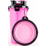 Cestovní láhev 2v1 - růžová