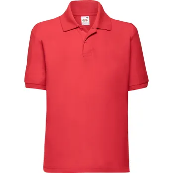 Dívčí tričko Fruit of the Loom Dětská polokošile 63-417-0 Red 128