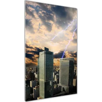 Obraz Vertikální Fotoobraz na skle Bouře nad Varšavou