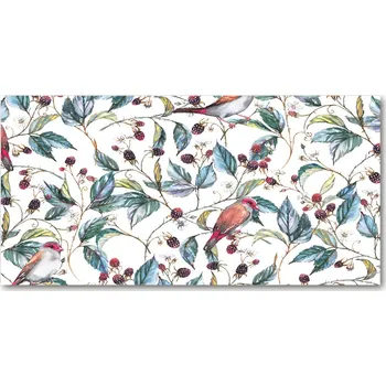 Obraz Foto obraz sklo tvrzené Ostružiny a ptáci