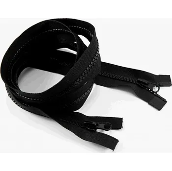 Protisměrný kostěný zip - délka (65 - 150 cm) - různé barvy 80 cm Černá